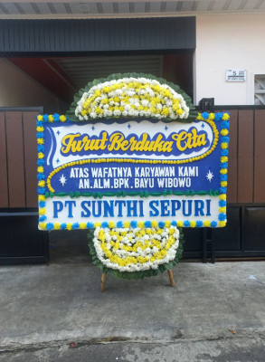 Papan Bunga Duka di Meruya Utara