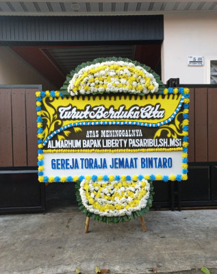 Papan Bunga Duka di Meruya Utara